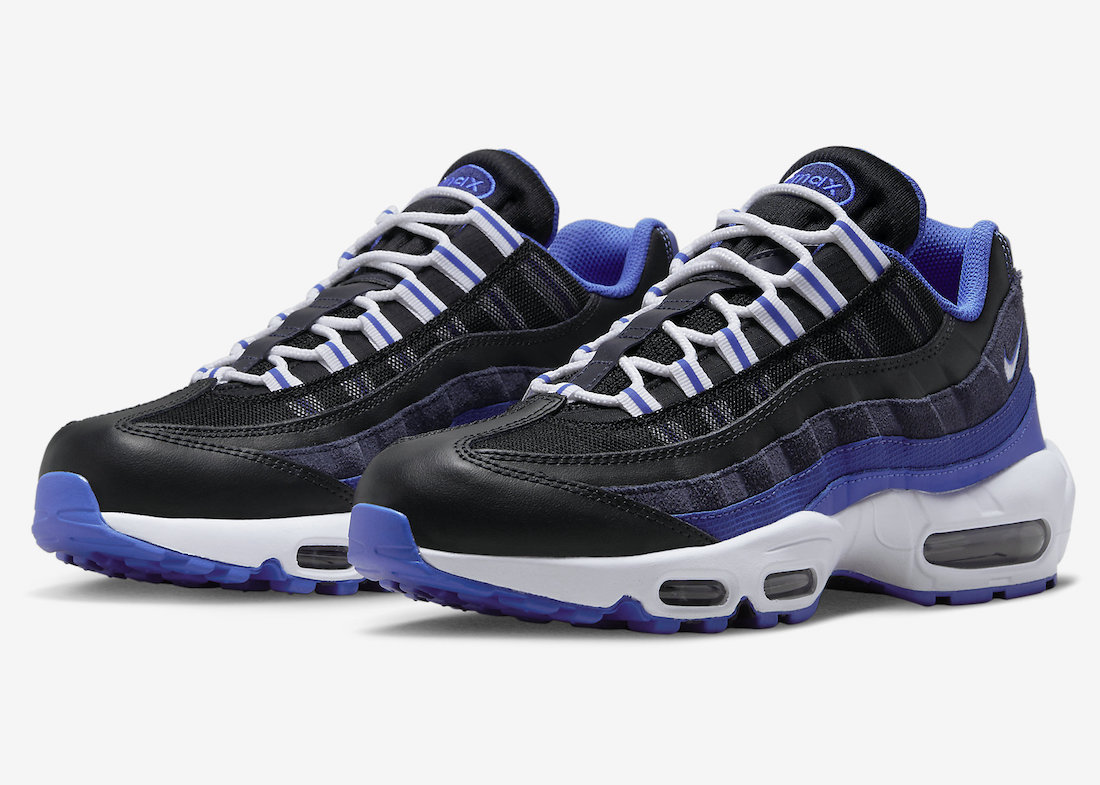 Nike Air Max 95 in Black and Blue with Various Materials