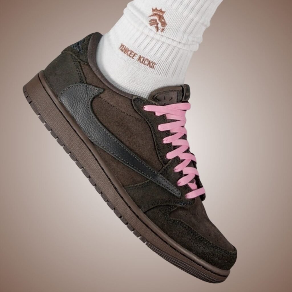 Travis Scott Air Jordan 1 Low OG Velvet Brown DM7866-202 On-Feet
