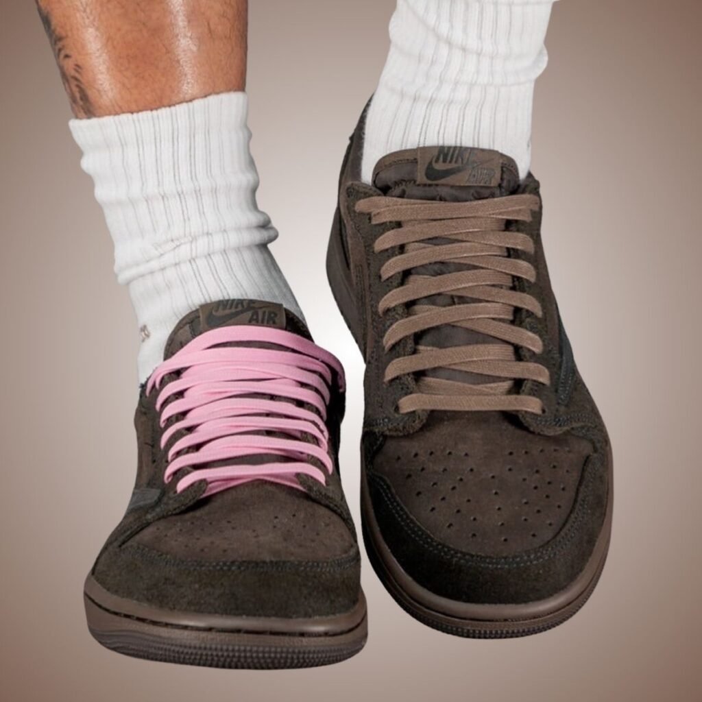 Travis Scott Air Jordan 1 Low OG Velvet Brown DM7866-202 On-Feet