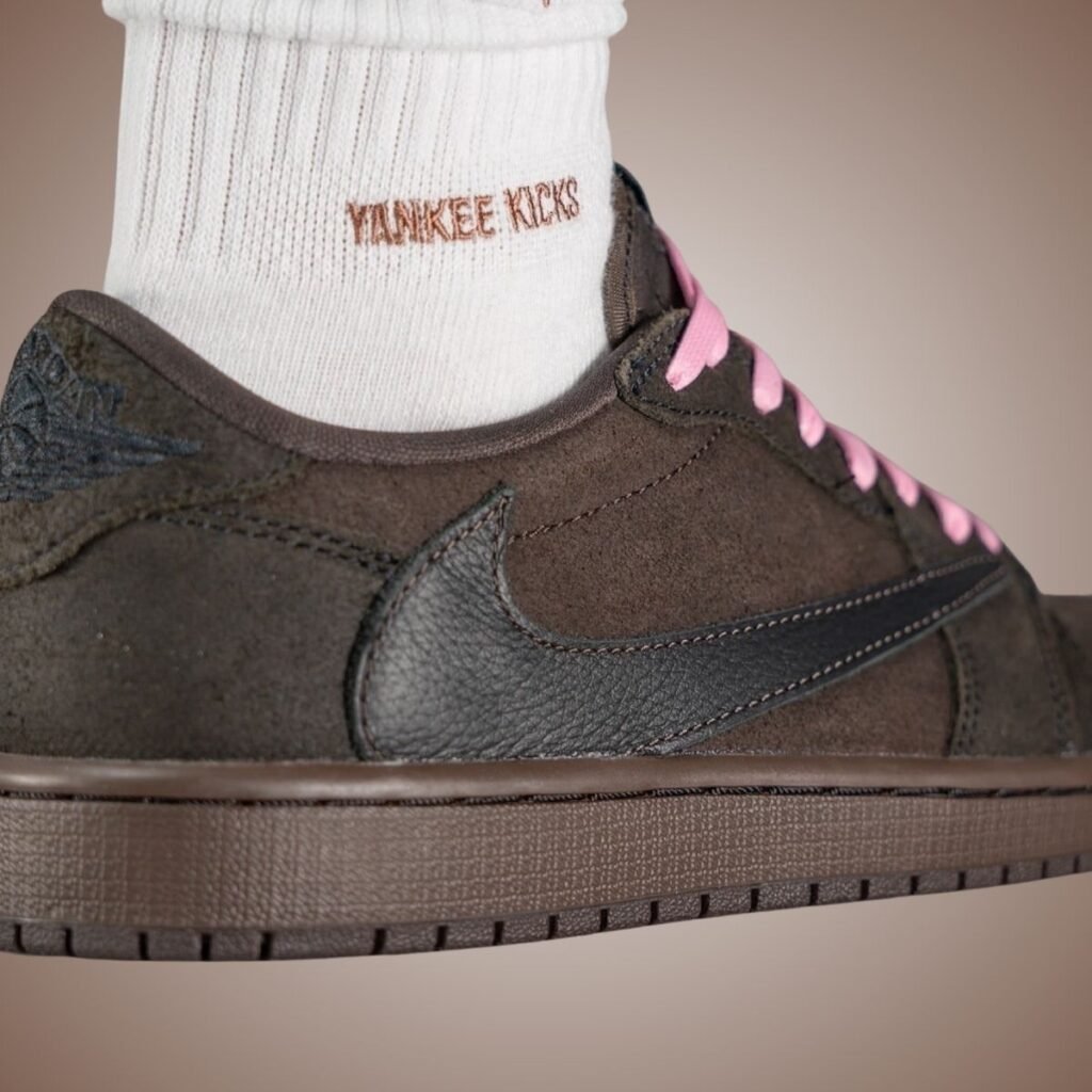 Travis Scott Air Jordan 1 Low OG Velvet Brown DM7866-202 On-Feet